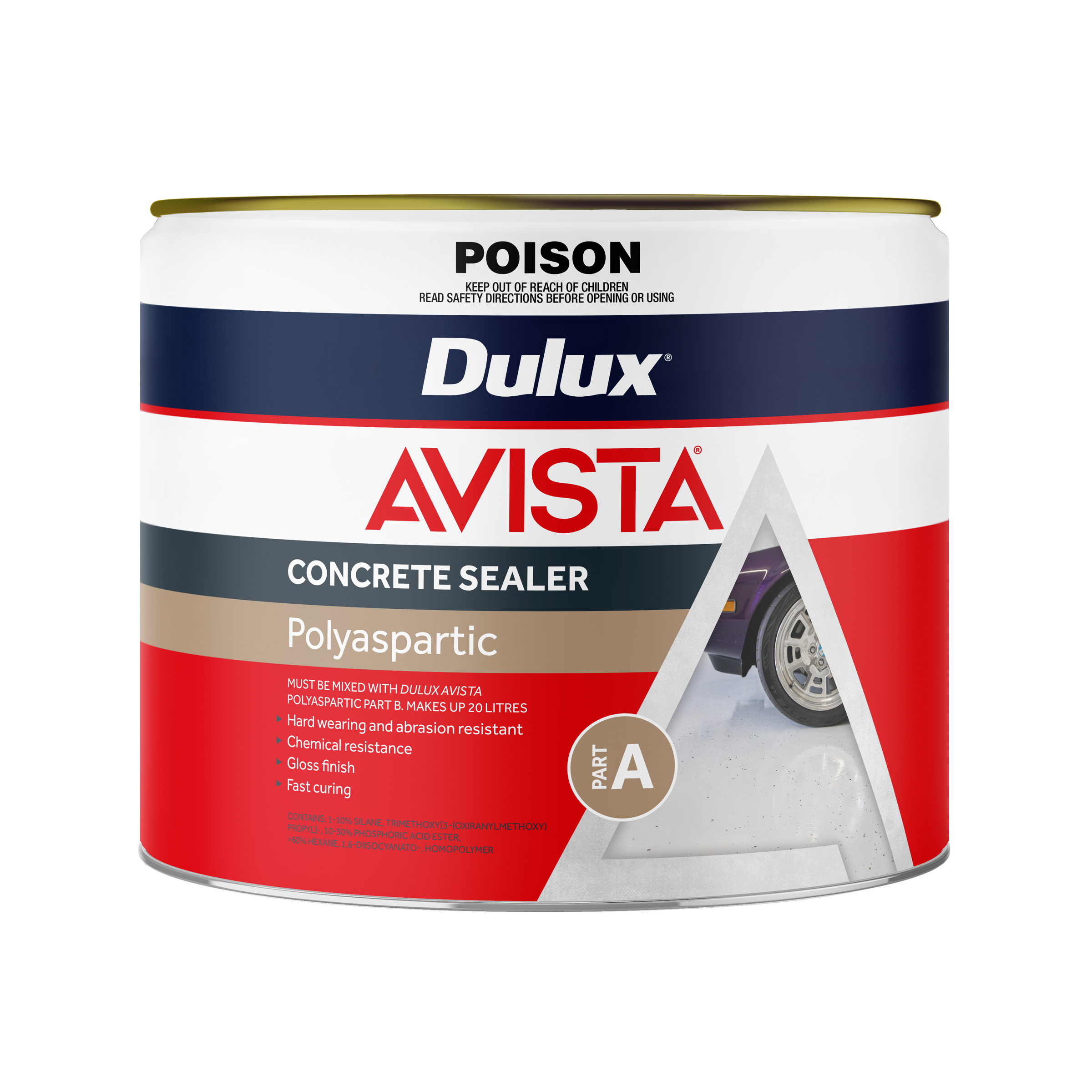 Dulux Avista Concrete Sealer Polyaspartic Part A_Can 10L_V7